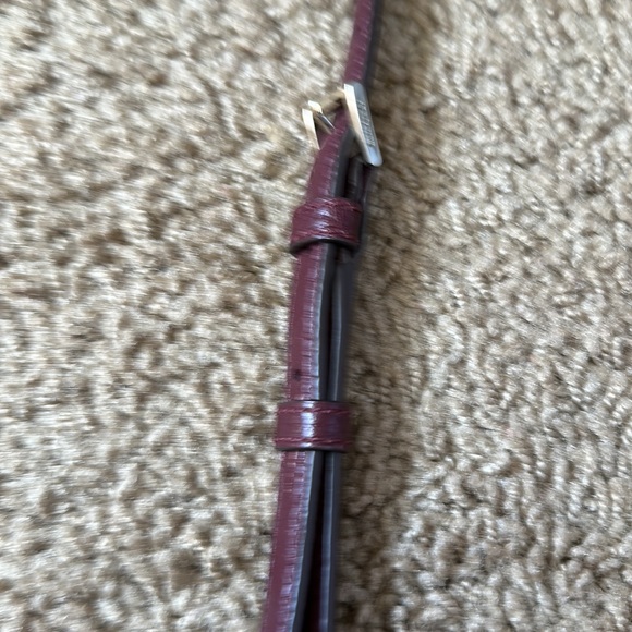 Kate Spade Burgundy Leather Crossbody Bag Maroon Soft Leather Fall Purse - Picture 8 of 16